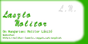 laszlo molitor business card