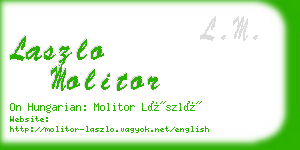 laszlo molitor business card